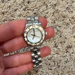 Marc Jacobs Silver and White Watch